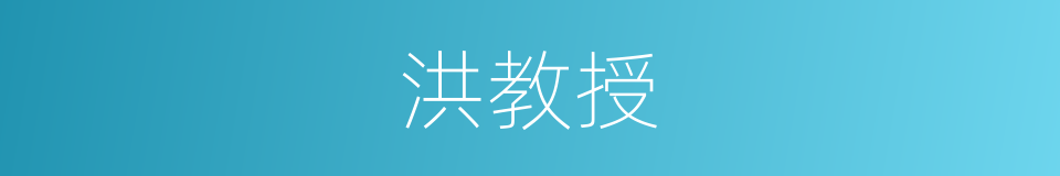 洪教授的同义词