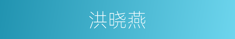 洪晓燕的同义词