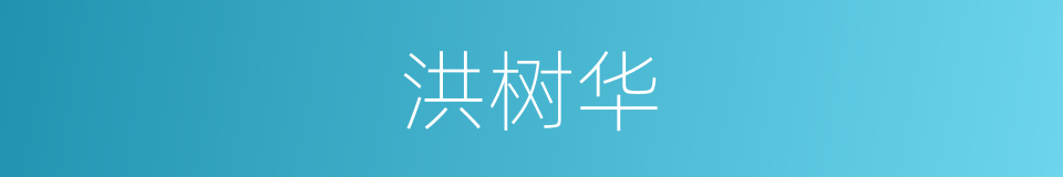 洪树华的同义词