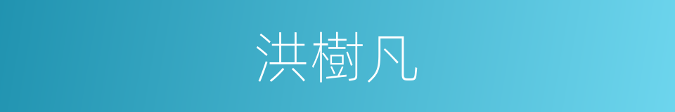 洪樹凡的同義詞