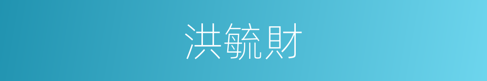 洪毓財的同義詞