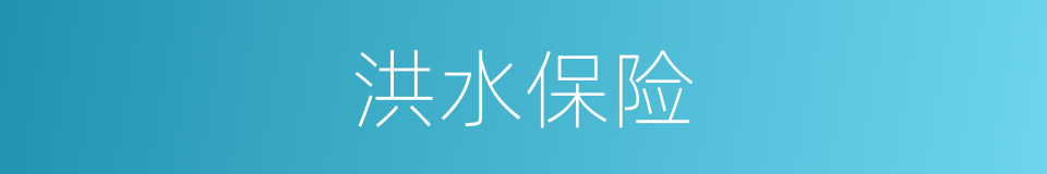 洪水保险的同义词