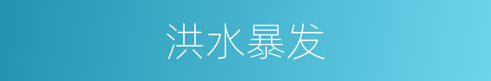 洪水暴发的同义词