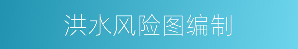 洪水风险图编制的同义词