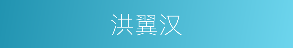 洪翼汉的同义词