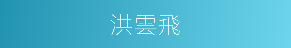 洪雲飛的同義詞