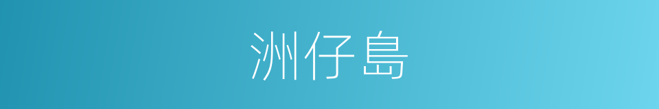 洲仔島的同義詞