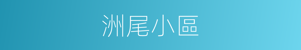 洲尾小區的同義詞