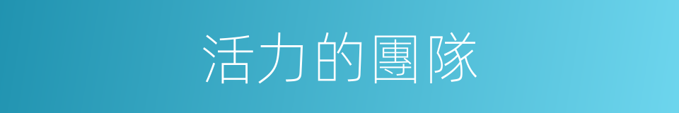 活力的團隊的同義詞