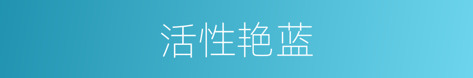活性艳蓝的同义词