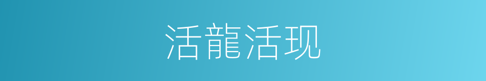 活龍活现的意思