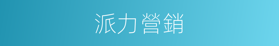 派力營銷的同義詞