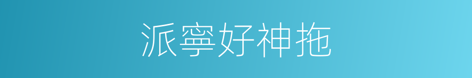 派寧好神拖的同義詞