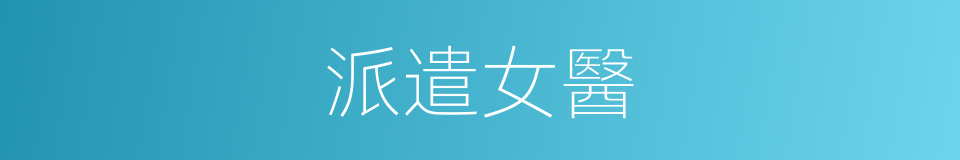 派遣女醫的同義詞