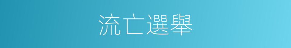 流亡選舉的同義詞