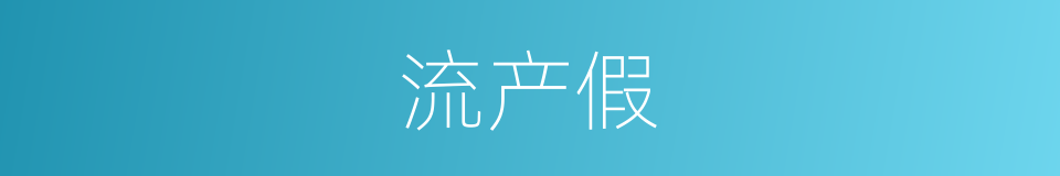 流产假的同义词