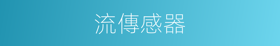 流傳感器的同義詞