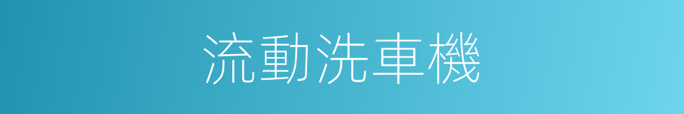 流動洗車機的同義詞