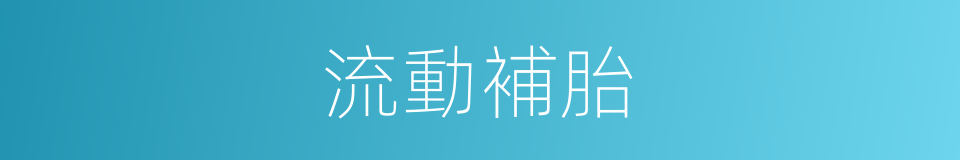 流動補胎的同義詞
