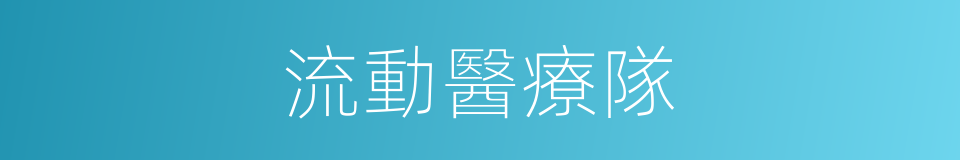 流動醫療隊的同義詞