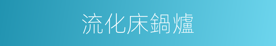 流化床鍋爐的同義詞