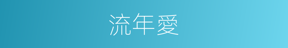 流年愛的同義詞