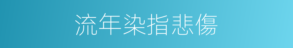 流年染指悲傷的同義詞