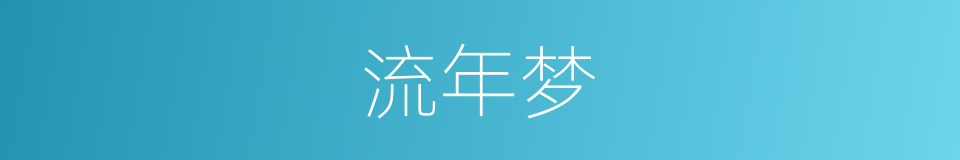 流年梦的同义词