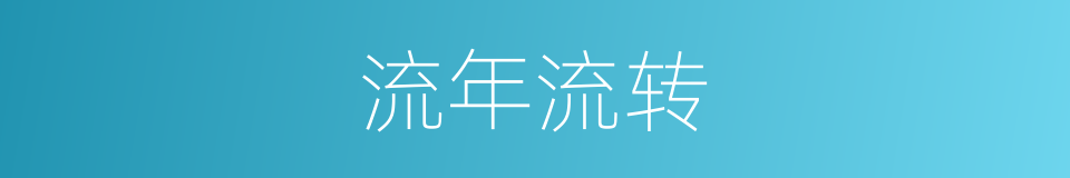 流年流转的同义词
