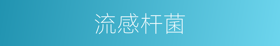 流感杆菌的同义词