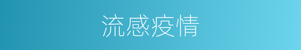 流感疫情的同义词