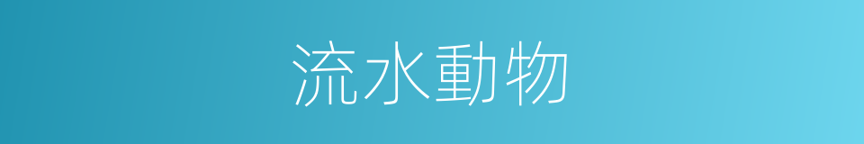 流水動物的同義詞