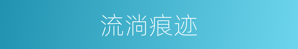 流淌痕迹的同义词