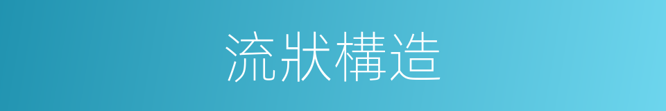 流狀構造的同義詞