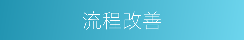 流程改善的同义词