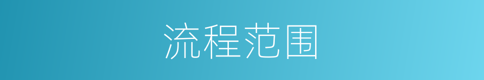 流程范围的同义词