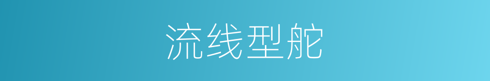 流线型舵的同义词