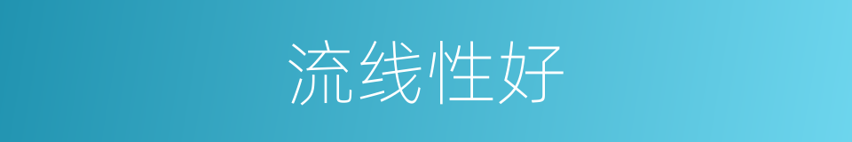 流线性好的同义词