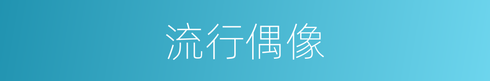 流行偶像的同义词