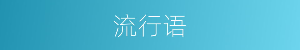 流行语的意思