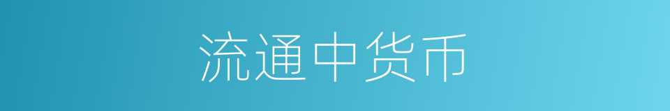 流通中货币的同义词
