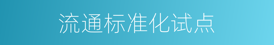 流通标准化试点的同义词