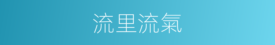 流里流氣的同義詞