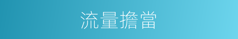 流量擔當的意思