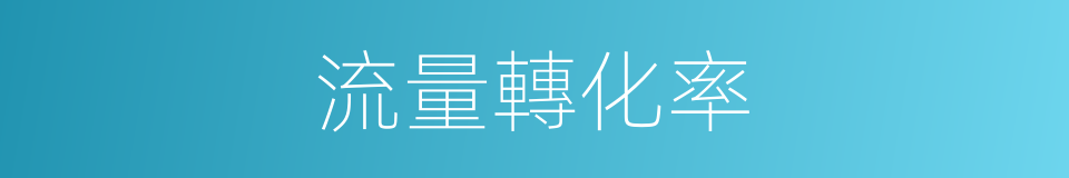 流量轉化率的同義詞