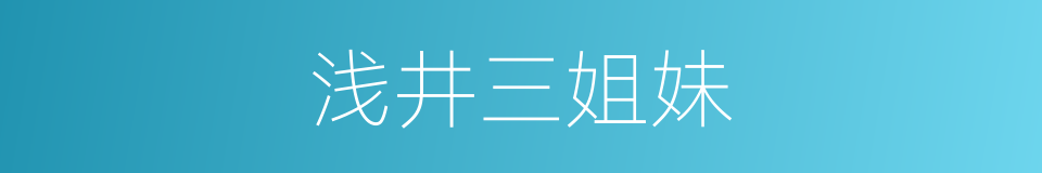 浅井三姐妹的同义词