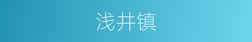 浅井镇的同义词