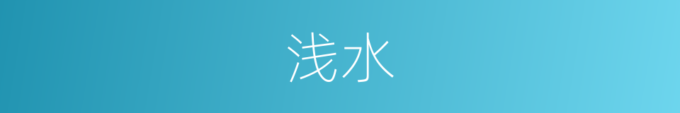 浅水的意思