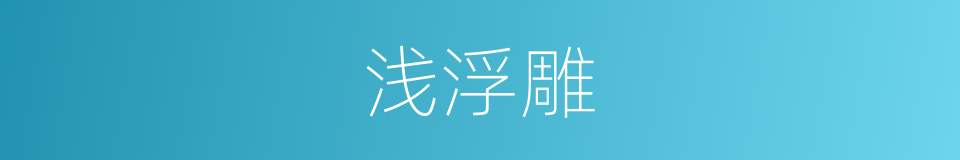 浅浮雕的同义词