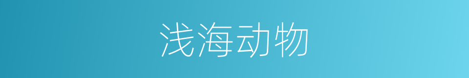 浅海动物的同义词